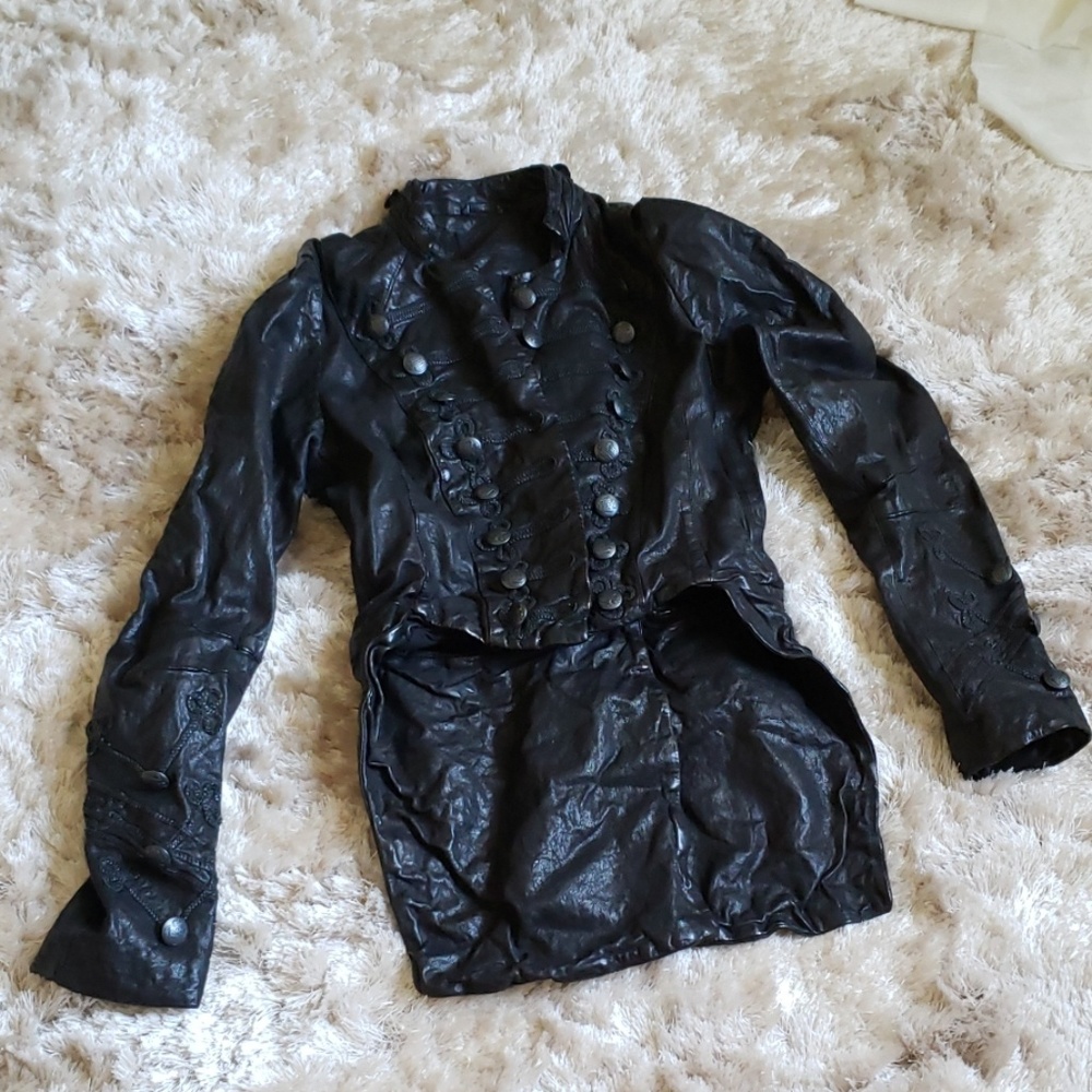 All saints Spitafields leather jacket.
